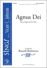 Agnus Dei Three-Part Mixed choral sheet music cover